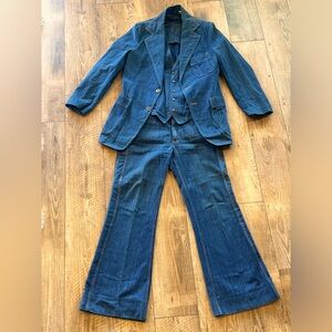 Vintage Red Snap 3-Piece Denim Suit • CANADIAN TUXEDO